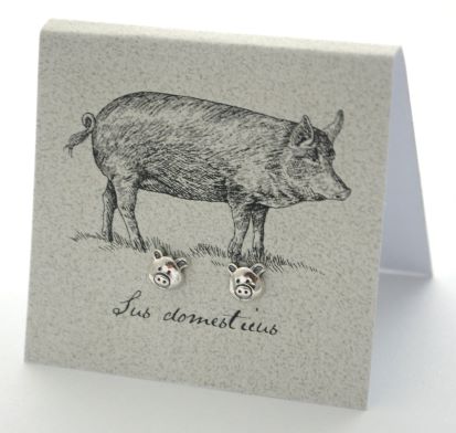 Pig Earrings - silver